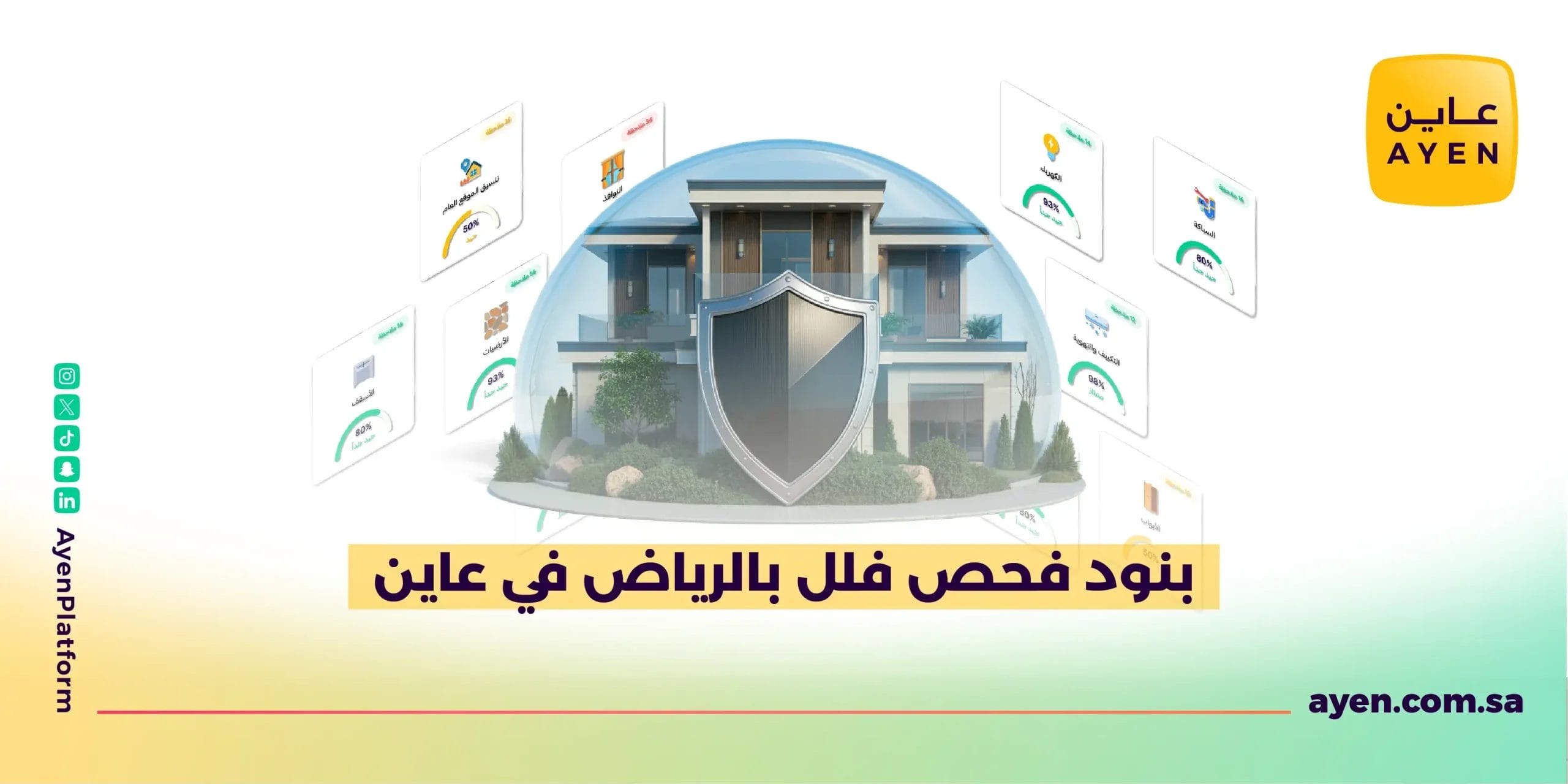 بنود فحص فلل بالرياض في عاين