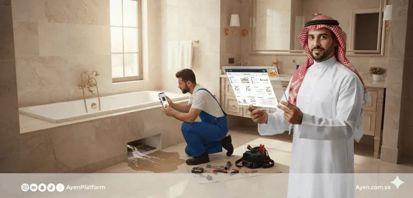 منصة كشف تسربات المياه